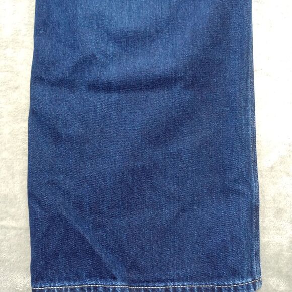 Free People We The Free Button Fly Flare Jeans 32 x 32 Night Sky Blue Trouser - Picture 12 of 16